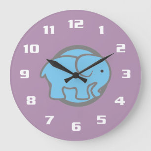 Reloj Redondo Grande Guardería sencilla y elegante