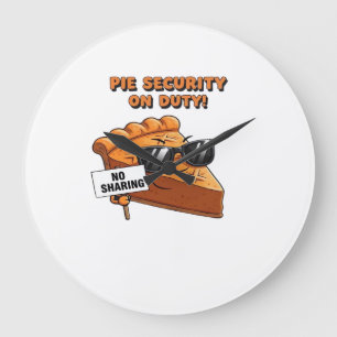 Reloj Redondo Grande Guardia de Seguridad de Pastel de Calabaza Diverti