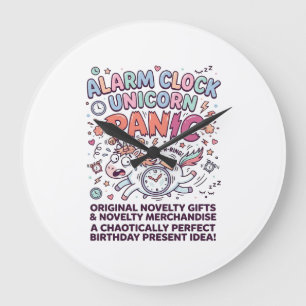 Reloj Redondo Grande Guardia del Reino de Unicornios Diseño Vectorial A