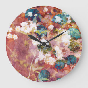 Reloj Redondo Grande Guay, arte de moda con motivos florales romántico