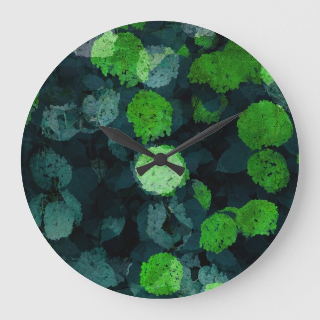 Reloj Redondo Grande Guay, arte único de estampado floral / floral (Anverso)