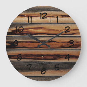 Reloj Redondo Grande Guay de textura de la valla de madera