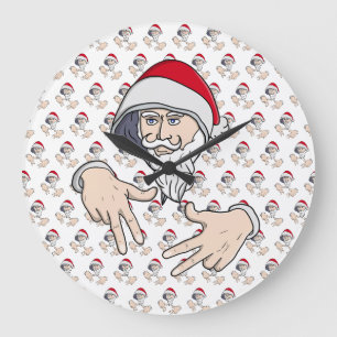 Reloj Redondo Grande Guay Gangsta Hip Hop Hand Rap Santa Claus
