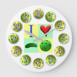 Reloj Redondo Grande Guay I love Pickleball Clock