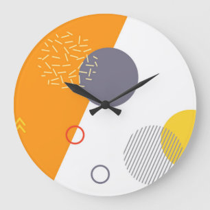 Reloj Redondo Grande Guay, ilustracion geométrico único, moderno y de m