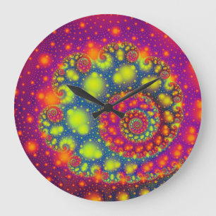 Reloj Redondo Grande Guay Out Of This World Colorful Fractal Design