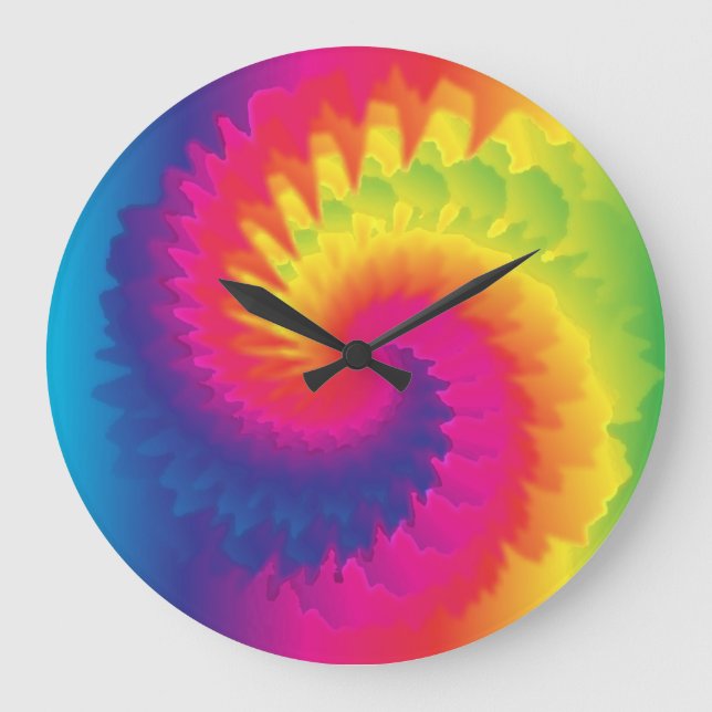 Reloj Redondo Grande Guay Rainbow Tie Dye (Anverso)