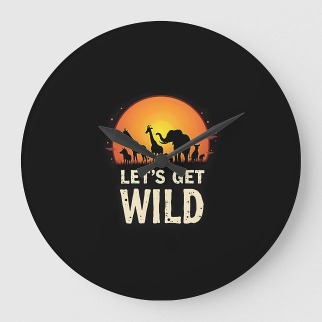 Reloj Redondo Grande Guay Safari Design Para Hombres Mujeres Niños Safa (Anverso)