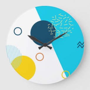 Reloj Redondo Grande Guay, único, moderno, urbano, ilustracion Memphis