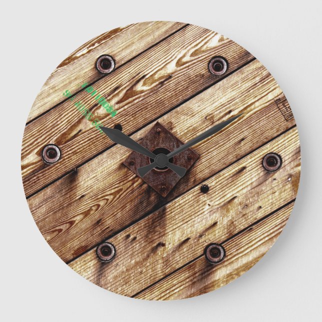 Reloj Redondo Grande Guay Wooden Wire Spool (Anverso)