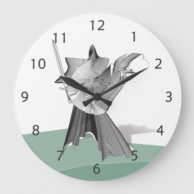 Reloj Redondo Grande Guerrero digital (Anverso)