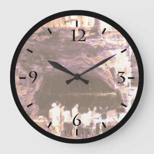 Reloj Redondo Grande Guilin de la China Vintage doblado Brocade Hill Gr