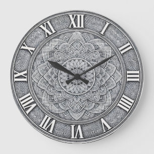 Reloj Redondo Grande Guilloché Numeral Romano — Patrón de grabado de lu