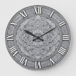 Reloj Redondo Grande Guilloché Roman Numeral  — Luxury Engraved pattern