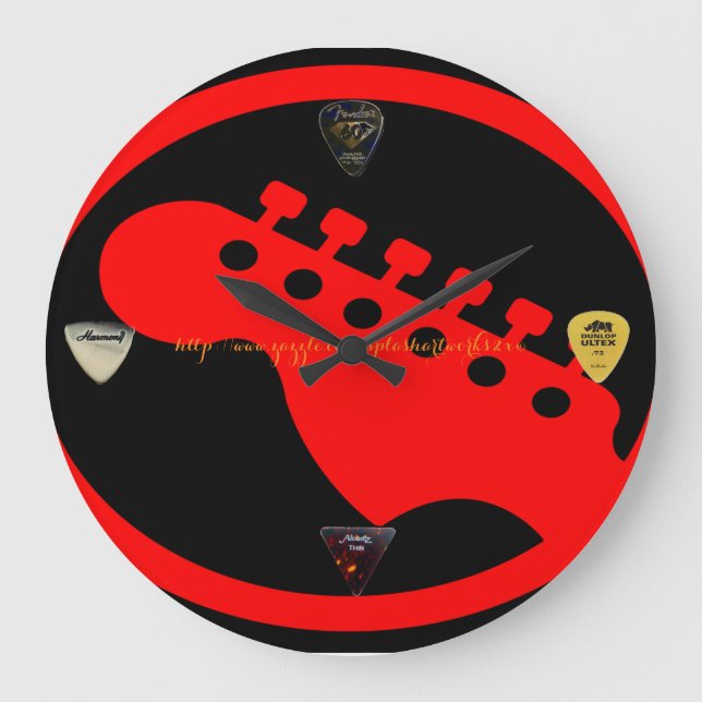Reloj Redondo Grande "Guitar" (Anverso)