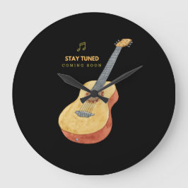Reloj Redondo Grande Guitar Stay Tuned