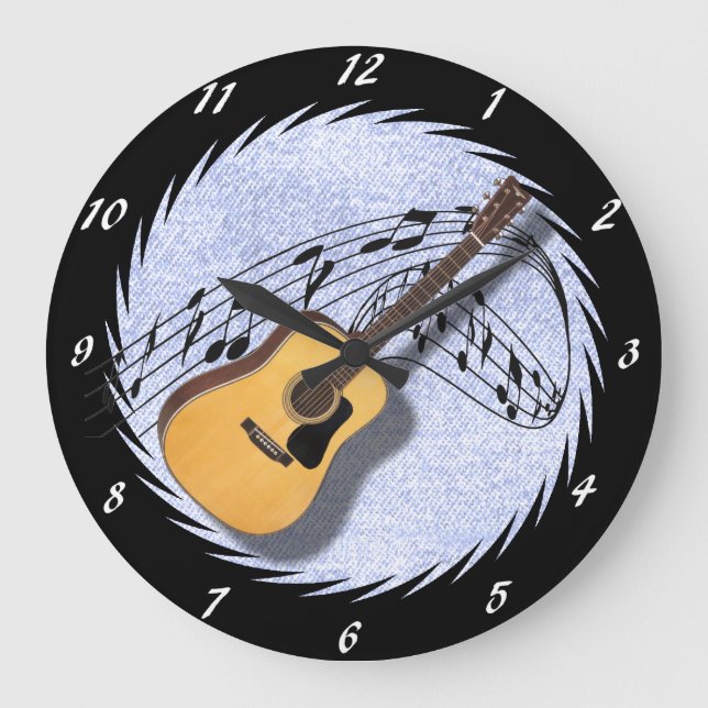 RELOJ REDONDO GRANDE GUITARRA (Anverso)