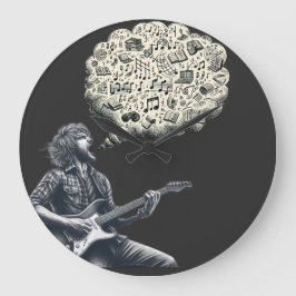 Reloj Redondo Grande Guitarra explosiva de Solfeggio
