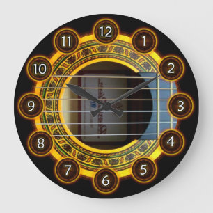 Reloj Redondo Grande Guitarra flamenca por rafi talby