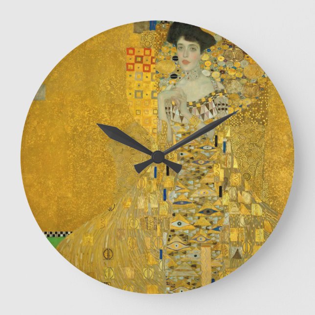 Reloj Redondo Grande Gustav Klimt "Adele Bloch-Bauer I" Reloj grande (Anverso)