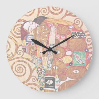 Reloj Redondo Grande Gustav Klimt - El abrazo - Pintura Bella Artes