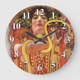 Reloj Redondo Grande Gustav Klimt - Hygieia Medicine Goddess of Health