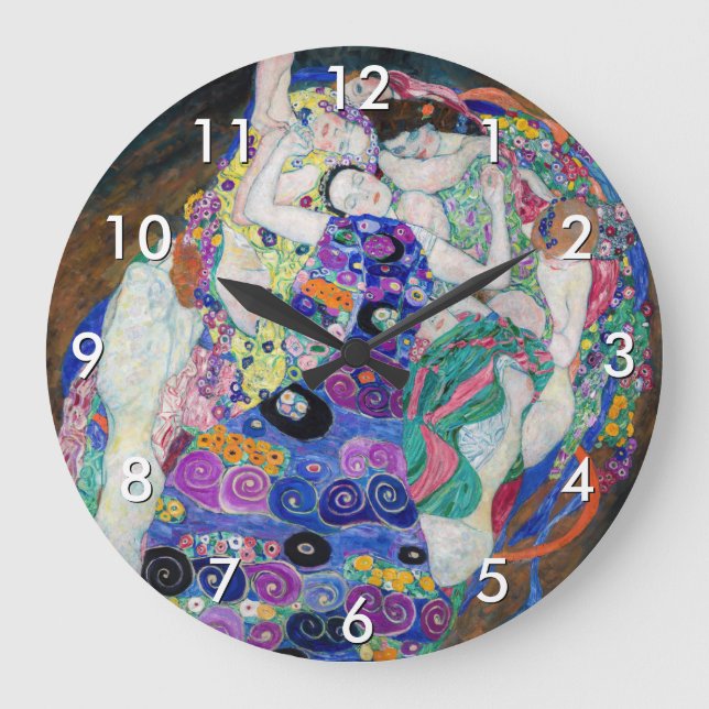 Reloj Redondo Grande Gustav Klimt - La Virgen (Anverso)