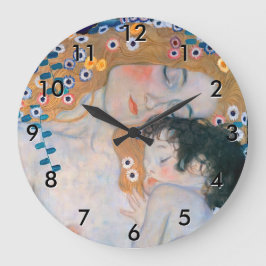 Reloj Redondo Grande Gustav Klimt - Madre e hijo