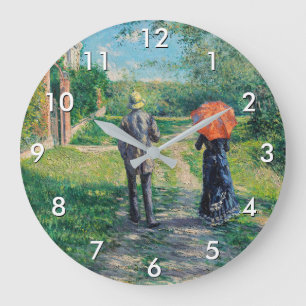 Reloj Redondo Grande Gustave Caillebotte - El camino cuesta arriba