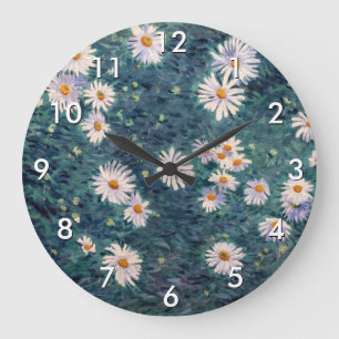 Reloj Redondo Grande Gustave Caillebotte - Lecho de margaritas, Detalle