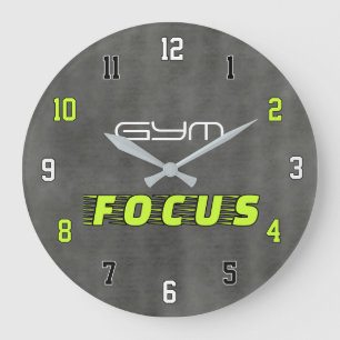 Reloj Redondo Grande GYM FOCUS Fitness Moderno
