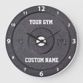 Reloj Redondo Grande Gym Owner or User White Numbers Clock