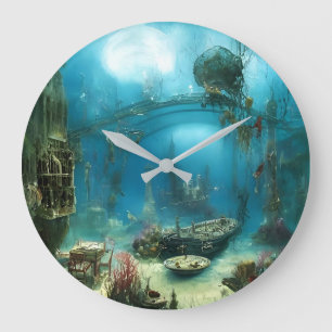 Reloj Redondo Grande Hábitats subacuáticos raros