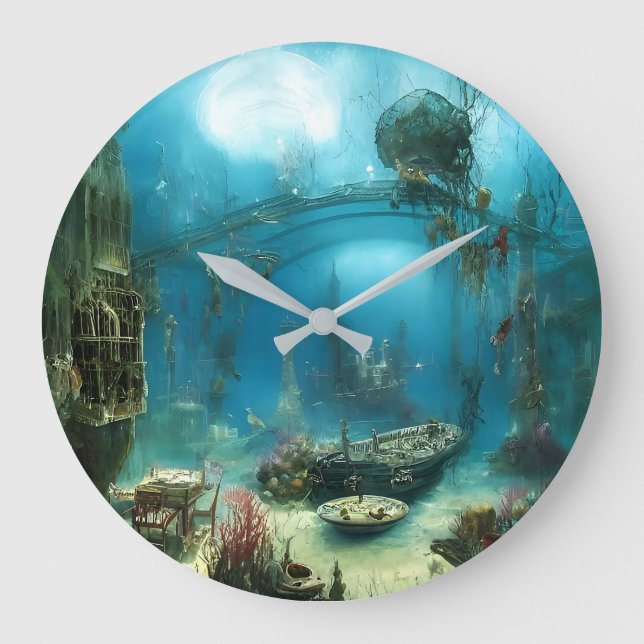 Reloj Redondo Grande Hábitats subacuáticos raros (Anverso)