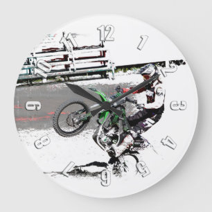Reloj Redondo Grande ¡Haciendo una posición! - Motocross Rider estilo l