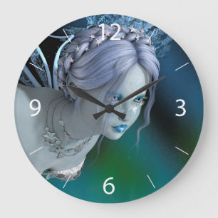 Reloj Redondo Grande Hada de Invierno