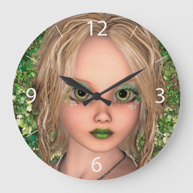 Reloj Redondo Grande Hada Pequeña (Anverso)