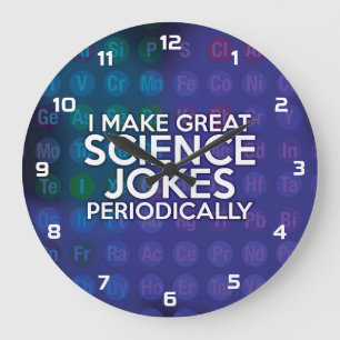 Reloj Redondo Grande HAGO GRANDES CHISTES DE CIENCIA PERIÓDICAMENTE Cie