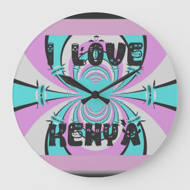 Reloj Redondo Grande Hakuna Matata Kenya (Anverso)