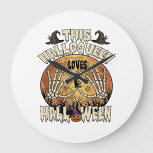 Reloj Redondo Grande Halloqueen Ama Las Manos De Esqueleto De Halloween