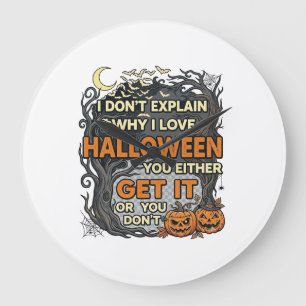 Reloj Redondo Grande Halloween Consigue Que Sea Espeluznante Árbol Cala