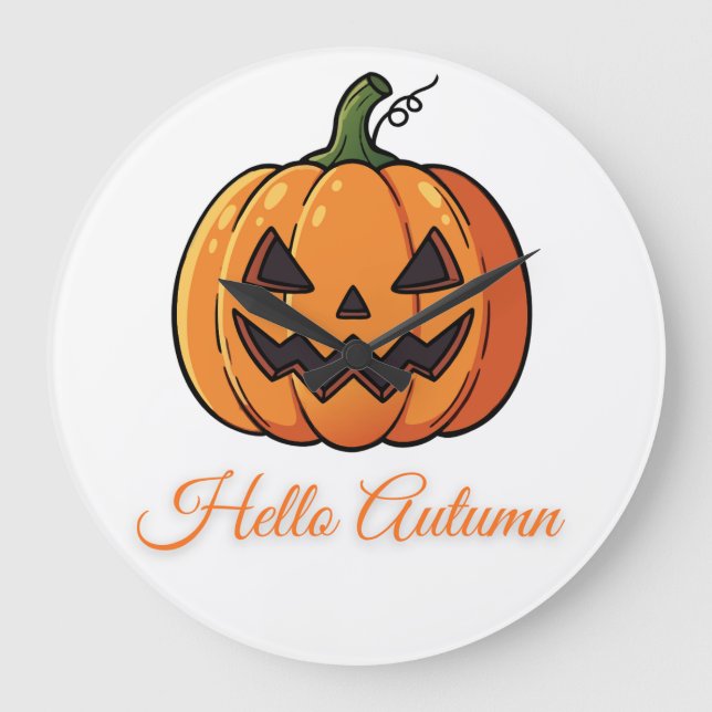 Reloj Redondo Grande Halloween Day October  (Anverso)