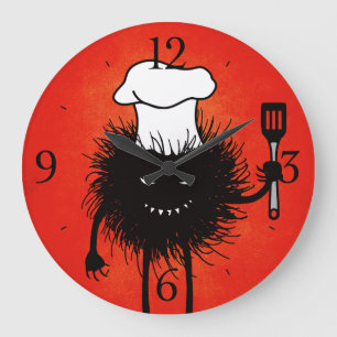 Reloj Redondo Grande Halloween de la creatura malvada de Cocina