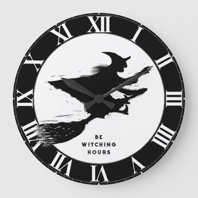 Reloj Redondo Grande Halloween divertida (Anverso)