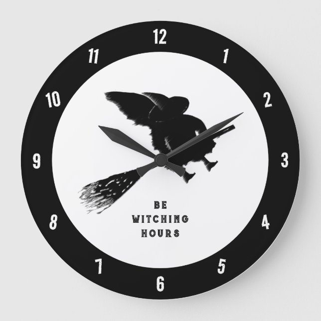Reloj Redondo Grande Halloween divertido (Anverso)