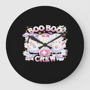 Reloj Redondo Grande Halloween Enfermera Ghost Squad Boo Crew Funny Spo