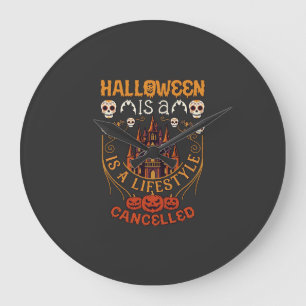Reloj Redondo Grande Halloween Es Estilo De Vida Cancelado Castillo Cal