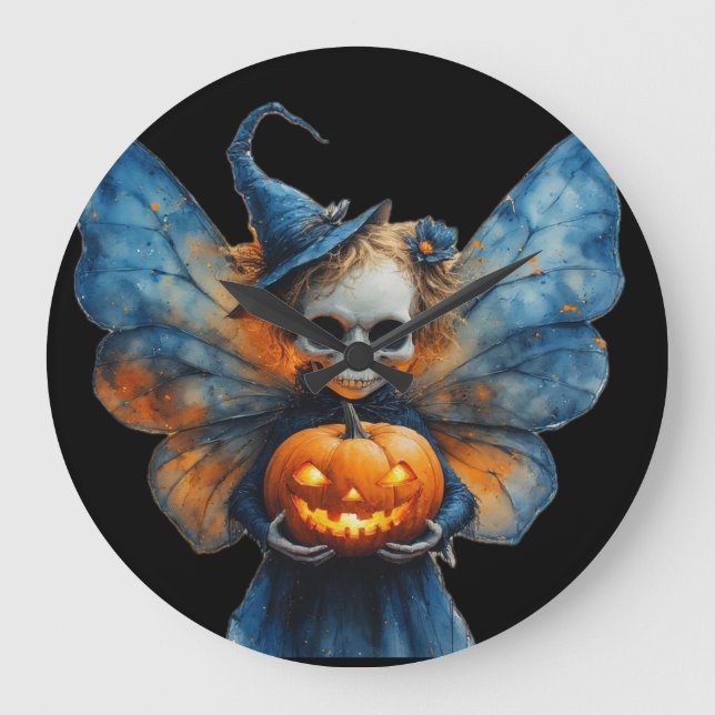 Reloj Redondo Grande Halloween Fairy (Anverso)