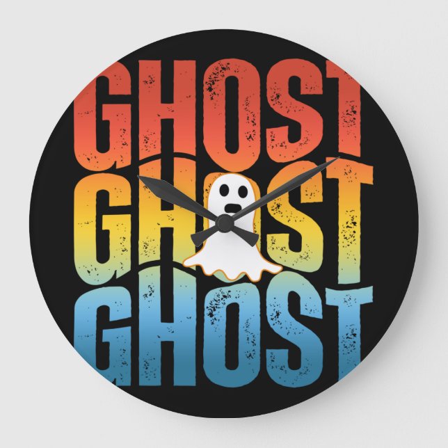 RELOJ REDONDO GRANDE HALLOWEEN GHOST GHOST GHOST (Anverso)