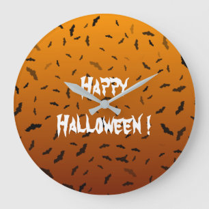 Reloj Redondo Grande Halloween - Murciélagos